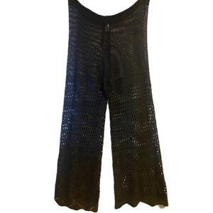 Crochet Fishnet Coverup Pants Plus Size 4X Black